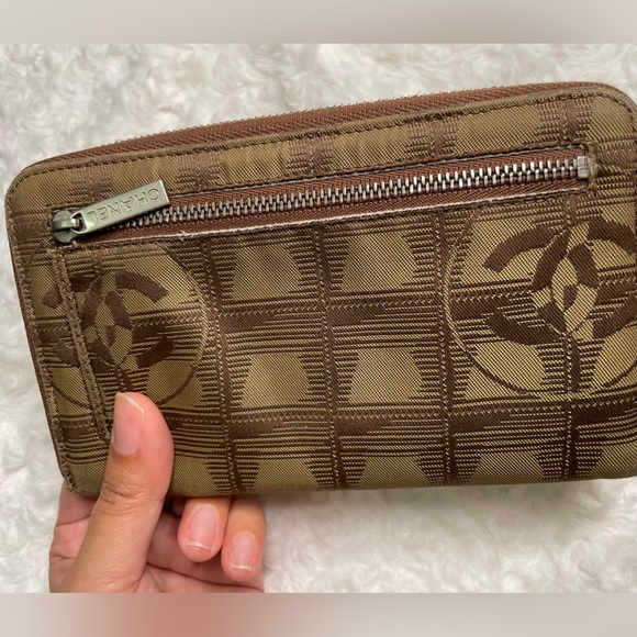 Chanel Brown Travel Line Canvas Bifold Long Wallet 🤎 - Picture 12 of 15